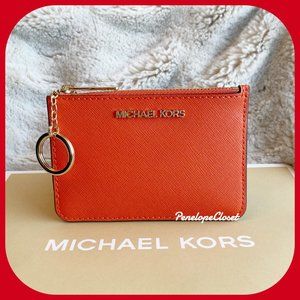 MICHAEL KORS TOP ZIP COIN POUCH W/ ID CLEMENTINE